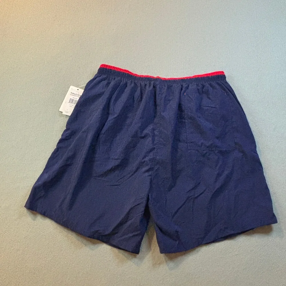 VTG Nautica Competition Swim Trunks Mens XL Midnight Blue Nylon Y2K T84129